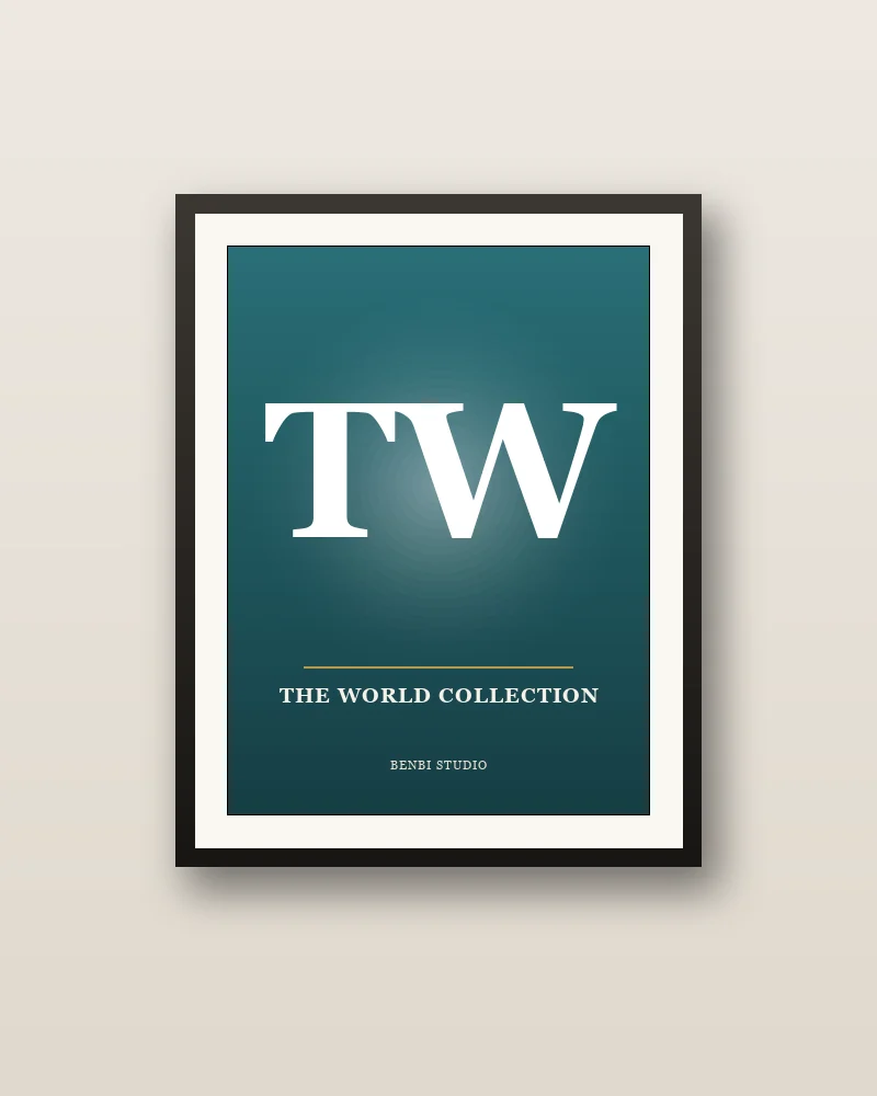 תמונה ממוסגרת — The World Collection (דוגמה) - Benbi Studio